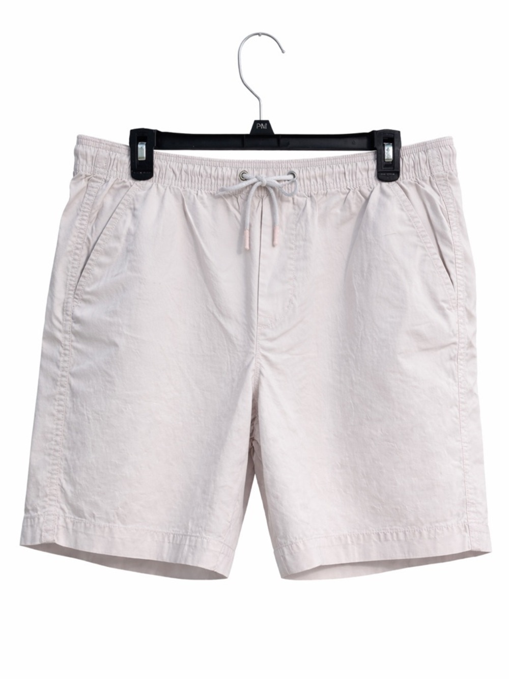 VRST Men’s White Drawstring Shorts Large 7” Inseam Cotton Pull-On Casual